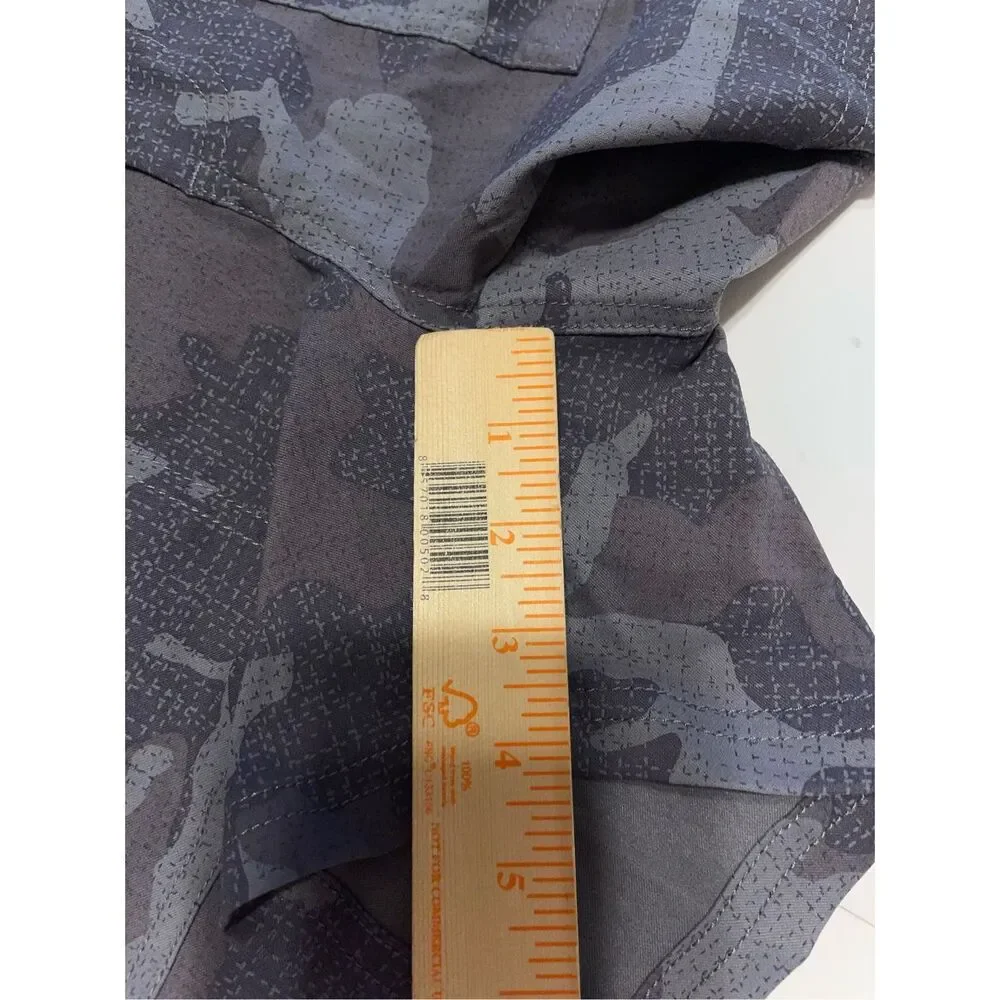 PrAna Shorts Womens Size 2 Gray Camo Casual Lightweight Utility Pockets Outdoors